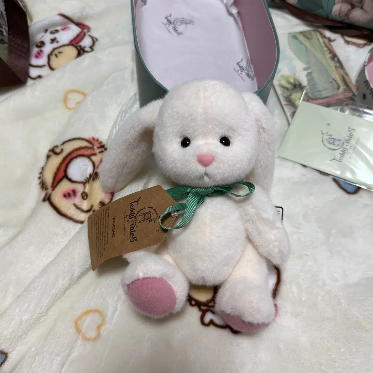 テディテールズ レナバニー ドロップイヤー ピーチホワイト s ぬいぐるみ