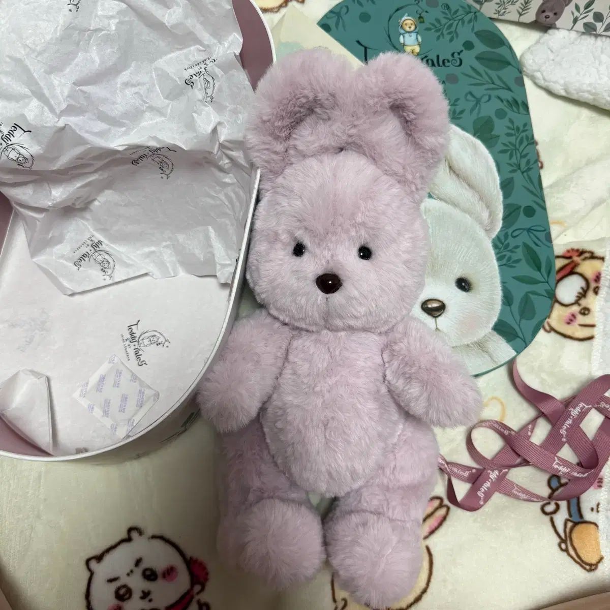 テディテイルズ レナバニー さくらんぼグレー m ぬいぐるみ