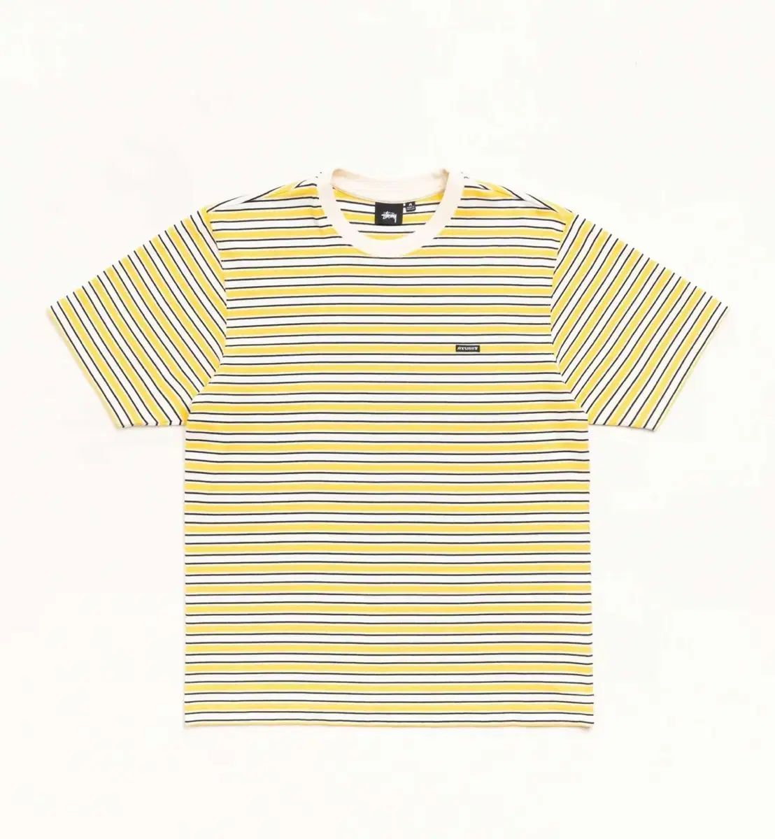 STUSSY ボーダー柄 Tシャツ 黄 XL