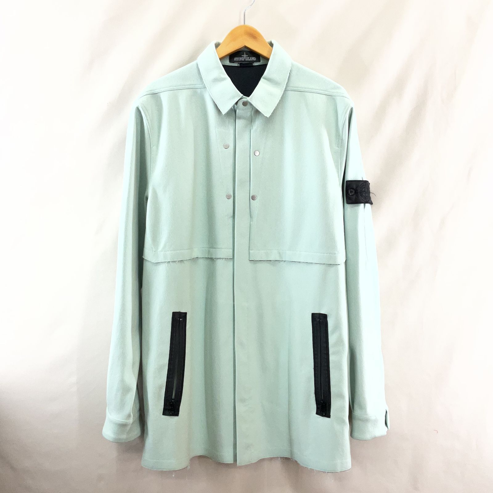 STONE ISLAND (ストーンアイランド) 7119Q0101 SHADOW PROJECT Button Down SW 3L Shirt オーバーシャツ L【I0180-005】220