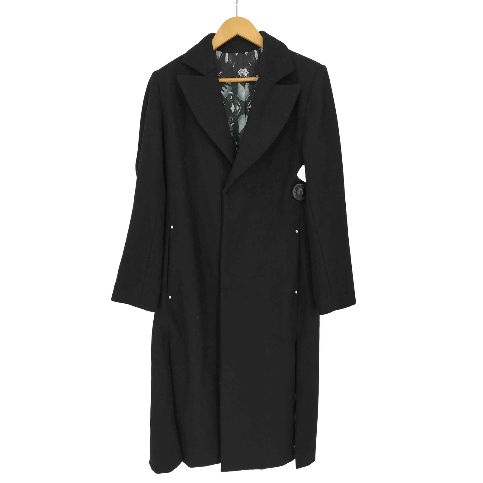 ユーズドフルギ USED古着 {{VIVIANO}} Viviano Sue 裏地総柄 燕尾 4本 スナップボタン チェスターコート レディース 表記無 21,322円