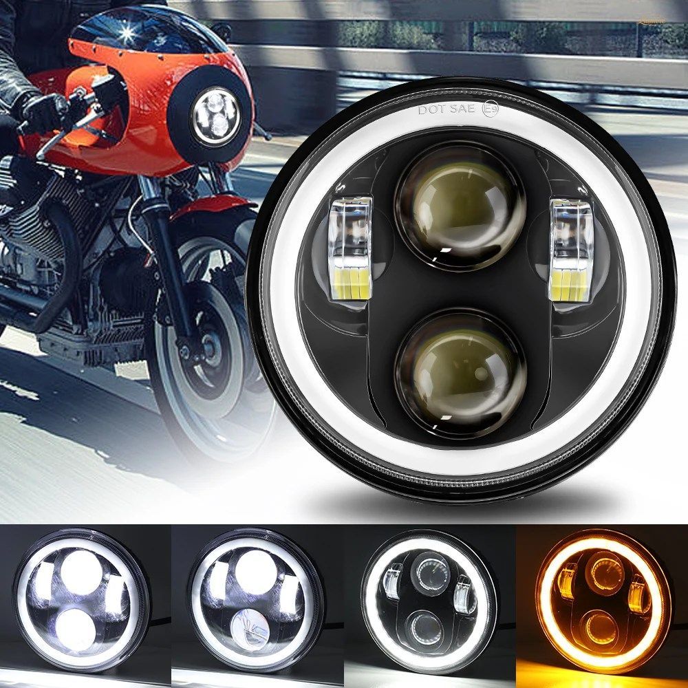 5 3/4 インチ 5.75 インチ LED 車 バイク ヘッドライト ハーレー 