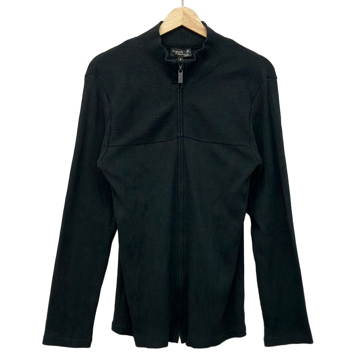 agnes b(アニエスベー) ブルゾン サイズ2 M メンズ美品 - 黒 長袖/homme/ジップアップ/春/秋