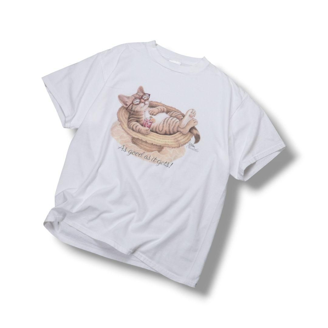 98s Bob Harrison Cat in a Hat Art Graphic T-Shirt TULTEX 516