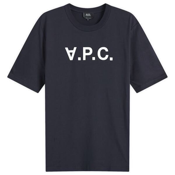 アーペーセー メンズ トップス Tシャツ ロゴ APC VPC Logo TShirt Dark Navy Ecru エクリュ
