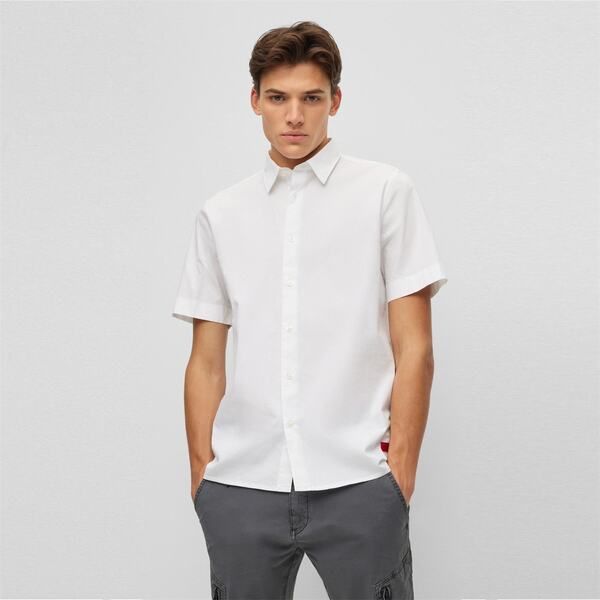フューゴ メンズ トップス シャツ Hugo Ebor 10243670 01 Open White 199 ホワイト