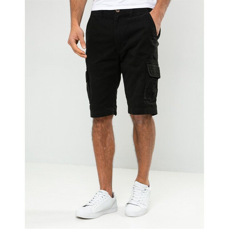 スリードベア メンズ ボトムス ハーフパンツ・ショーツ Threadbare Bute Cargo Shrt Sn54 Black ブラック