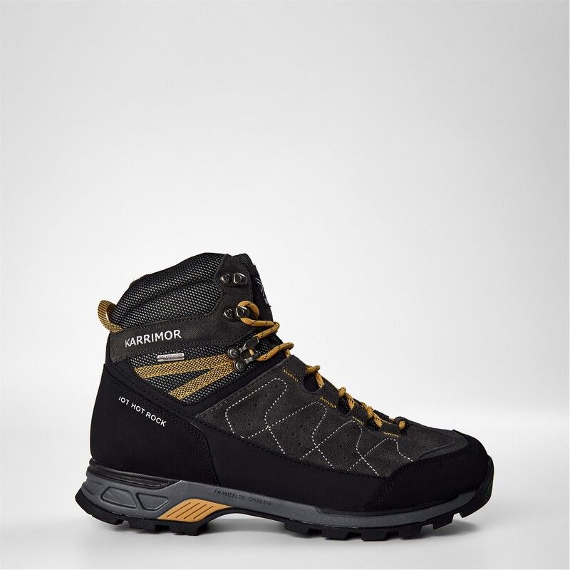カリマー メンズ シューズ ブーツ・レインブーツ Karrimor Hot Rock Mens Walking Boots CharcoalYellow チャコール