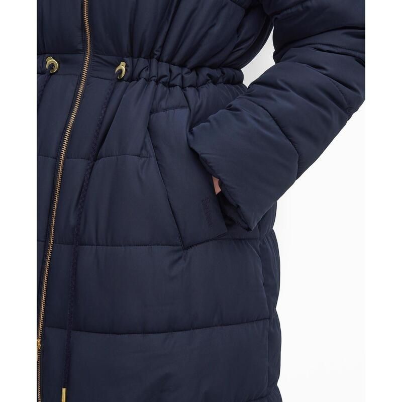 バブアー レディース アウター ジャケット・ブルゾン Barbour Mannue Puffer Jacket Navy ネイビー