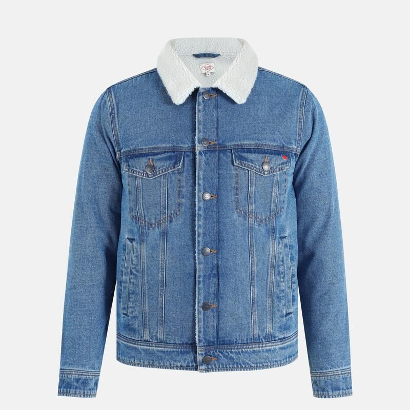 レークーパー メンズ アウター ジャケット・ブルゾン Lee Cooper Borg LinJkt Sn54 Mid Wash