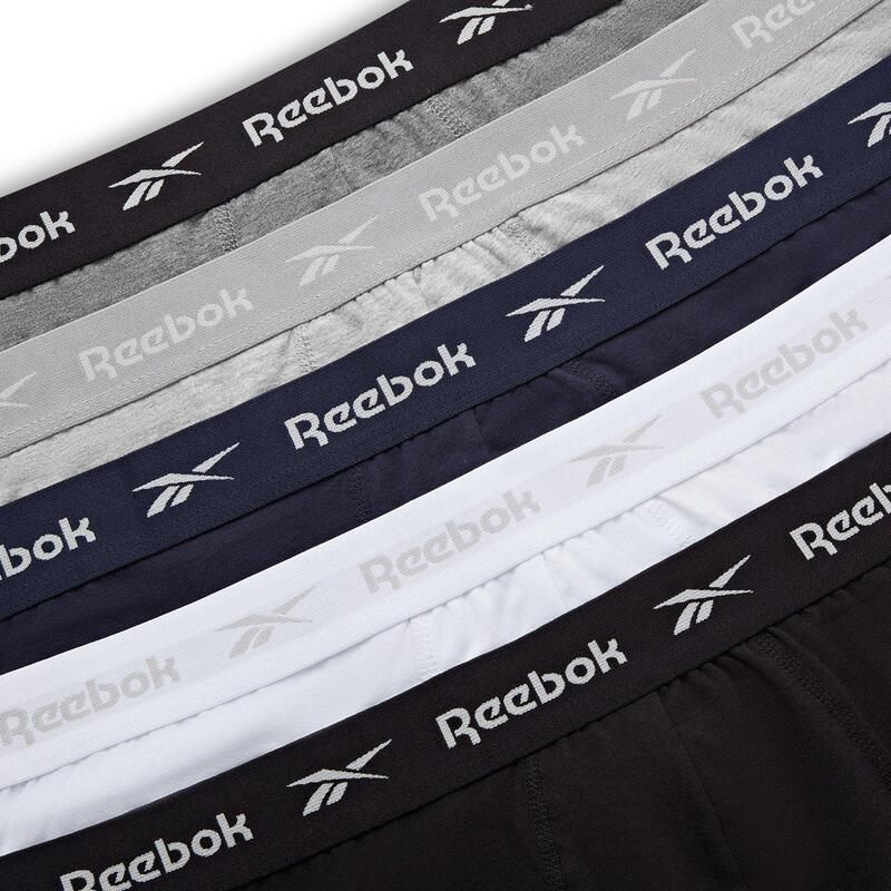 リーボック メンズ アンダーウェア ボクサーパンツ Reebok 5 Pack Trunks Mens BlkWhtGryNvy