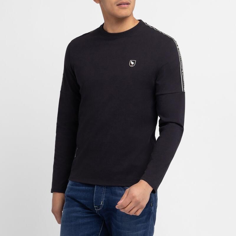 エデンパーク メンズ トップス Tシャツ 長袖 Eden Park Black longsleeved Tshirt No ブラック