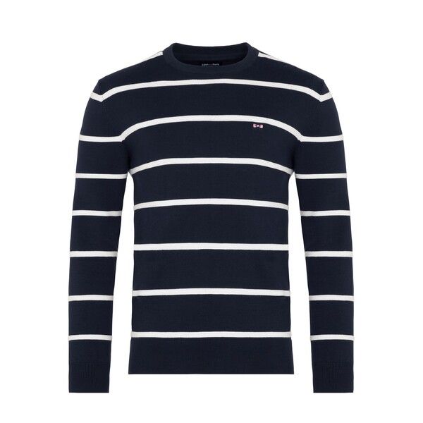 エデンパーク メンズ アウター ニット・セーター ニット Eden Park Navy blue jumper in combination knit BLF BC ネイビー