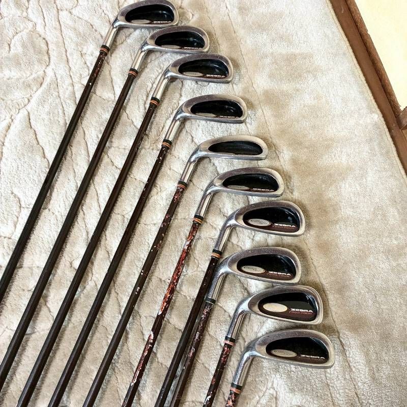 【希少】ZEBRA 7500 TOUR メンズアイアンセット 10本セット Camber Sole ビンテージゴルフクラブ