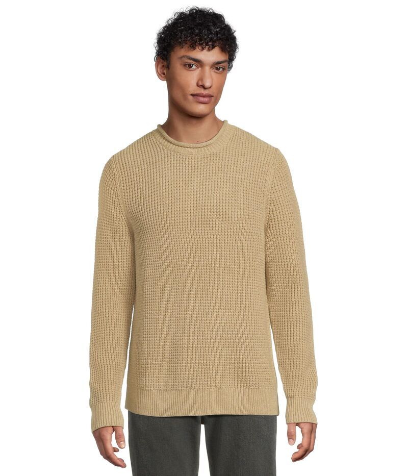エルエルビーン メンズ アウター ニット・セーター コットン LLBean Organic Cotton Waffle Sweater Rollneck Crew Field Khaki カーキ