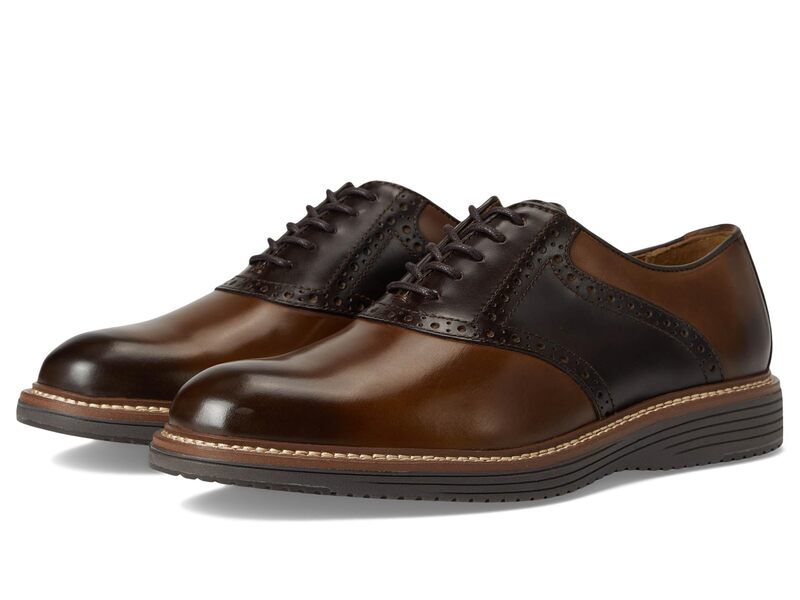 ジョンストンアンドマーフィー メンズ シューズ オックスフォード Johnston Murphy Upton Saddle TanMahogany Fu タン