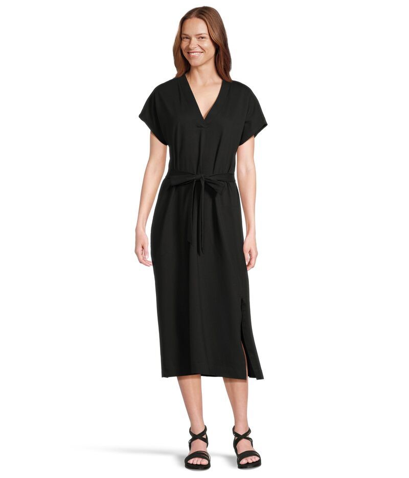 トッミーバハマ レディース トップス ワンピース ミディ キャップ ケープ ジャージー Tommy Bahama Islandscape Jersey Midi Dress Black ブラック