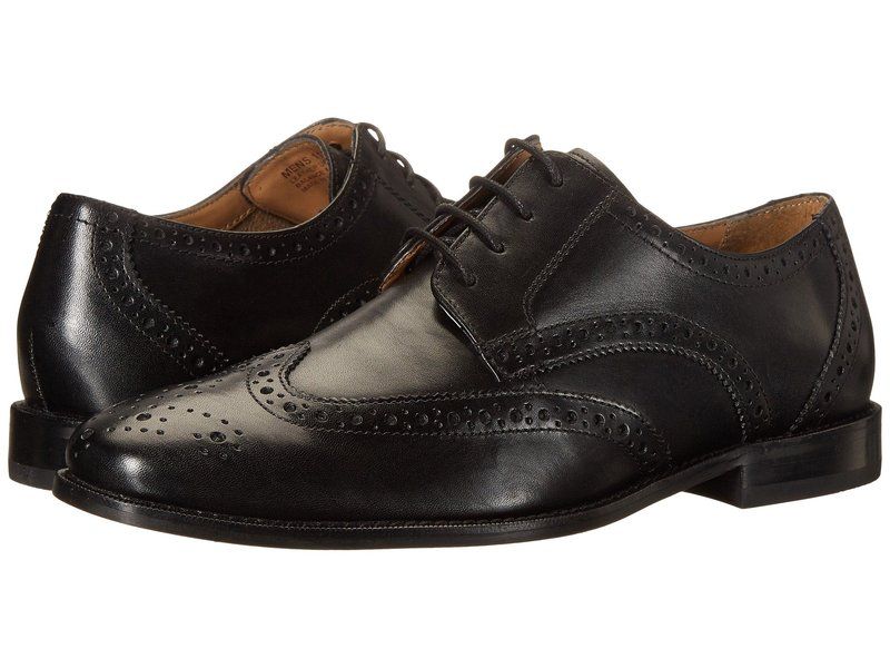 フローシャイム メンズ シューズ オックスフォード ウィングチップ Florsheim Montinaro Wingtip Oxford Black Smooth ブラック