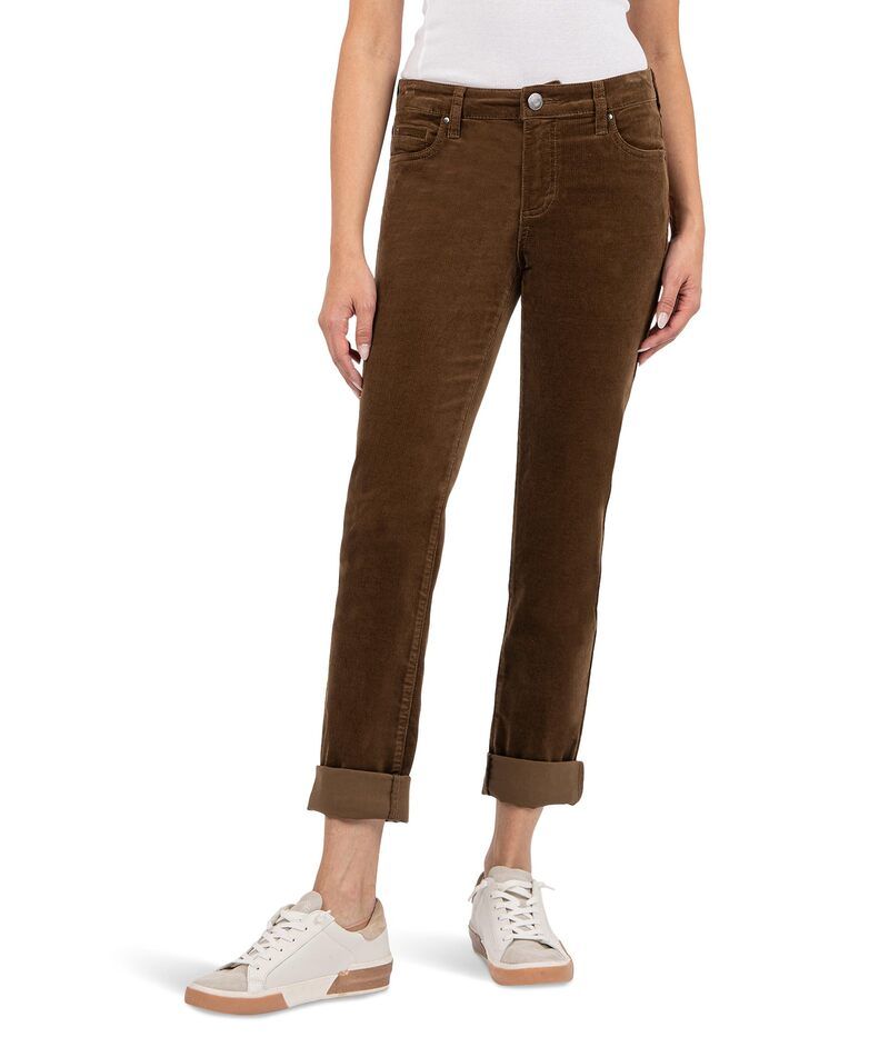 カットフロムザクロス レディース ボトムス カジュアルパンツ コーデュロイ KUT from the Kloth Catherine Corduroy Boyfriend 5 Pockets in B