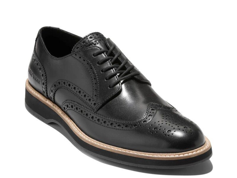 コールハーン メンズ シューズ オックスフォード ウィングチップ Cole Haan Morse Grand Wingtip Oxford Black Leather ブラック