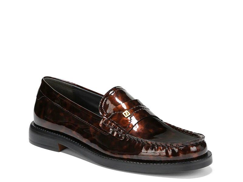 フランコサルト レディース シューズ スリッポン・ローファー Franco Sarto Yulisa Loafer Dark Brown Tortoise Shell Patent ブラウン