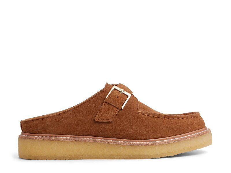 スペリー レディース シューズ オックスフォード クレープ キャップ Sperry Captains Oxford Crepe Mule Tan Nubuck Leather タン