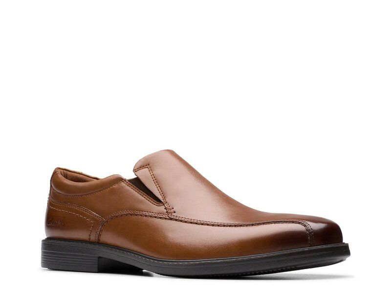 クラークス メンズ シューズ スリッポン・ローファー Clarks Dresslite Step Loafer Dark Tan Leather タン