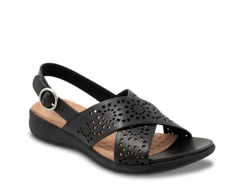 ソフトウォーク レディース シューズ サンダル Softwalk Tillman Sling Perf Sandal Black ブラック