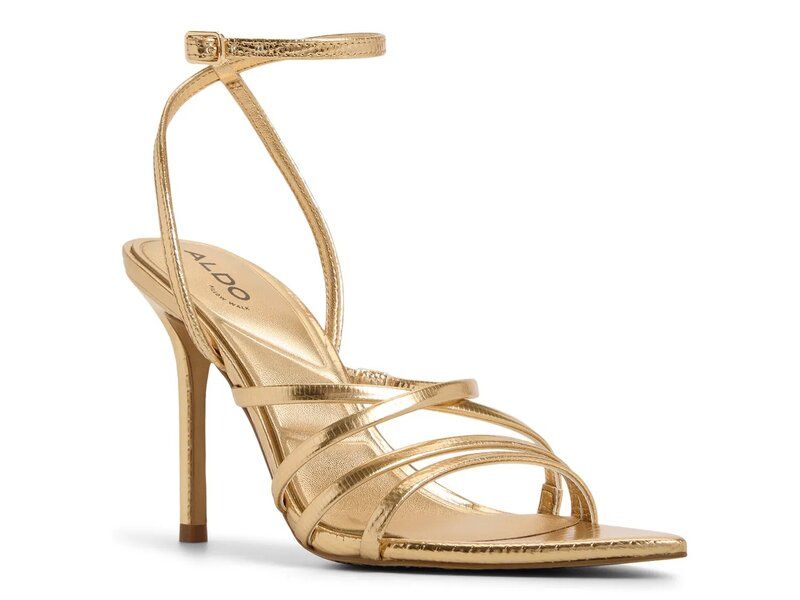 アルド レディース シューズ サンダル Aldo Solania Sandal Gold Metallic Snake Print Synthetic ゴールド