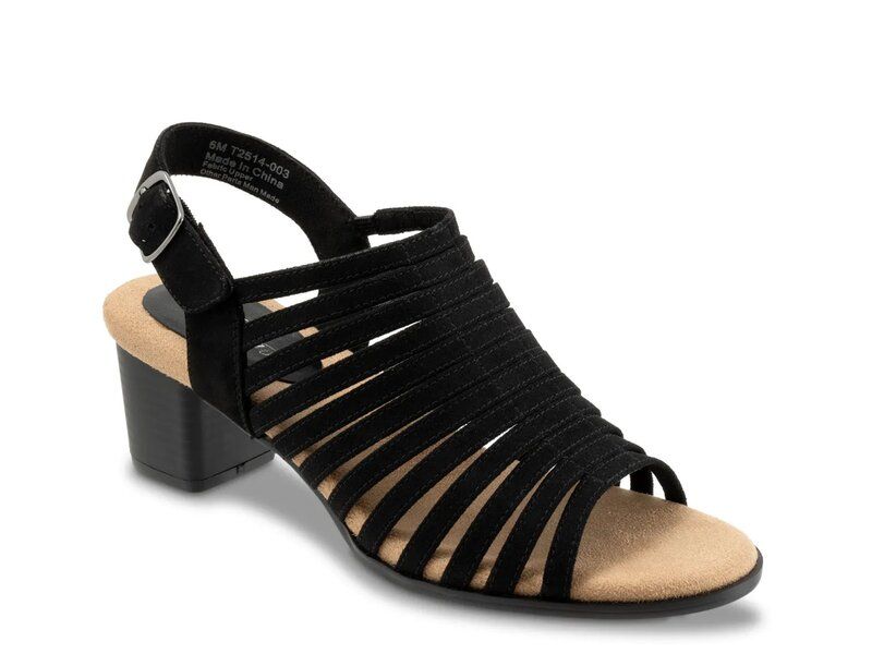 トロッターズ レディース シューズ サンダル Trotters Midge Sandal Black Suede ブラック