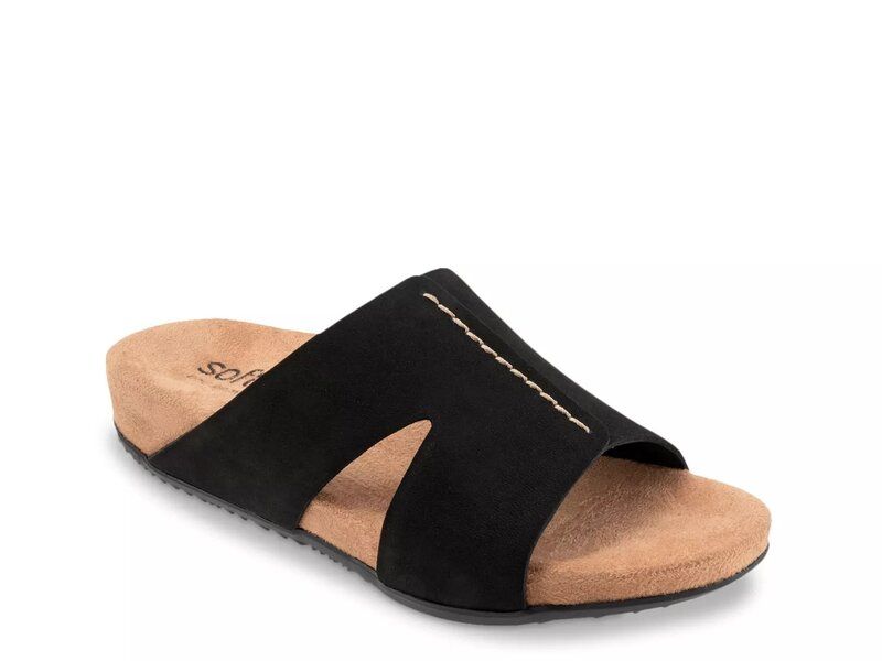 ソフトウォーク レディース シューズ サンダル Softwalk Beverly Sandal Black Nubuck ブラック