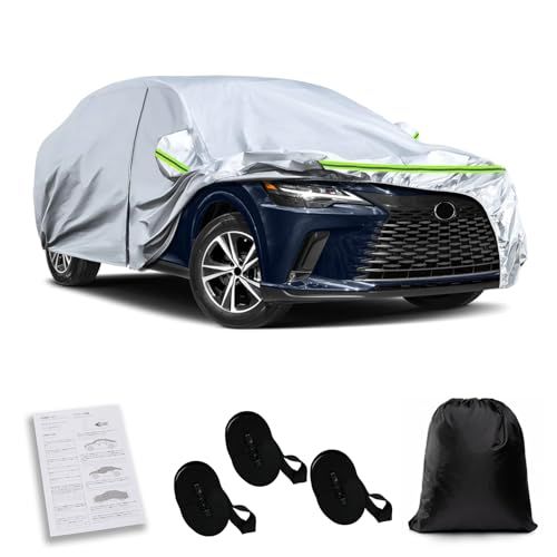 車カバー レクサス RX 車専用カバー 【防塵・防水・UVカット】 黄砂/雨雪対策 防風ロープ付き 四季適用 シルバーma 64ebb205