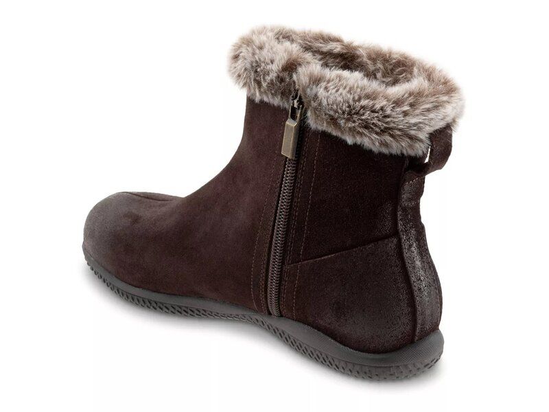 ソフトウォーク レディース シューズ ブーツ・レインブーツ Softwalk Helena Bootie Dark Brown Suede ブラウン