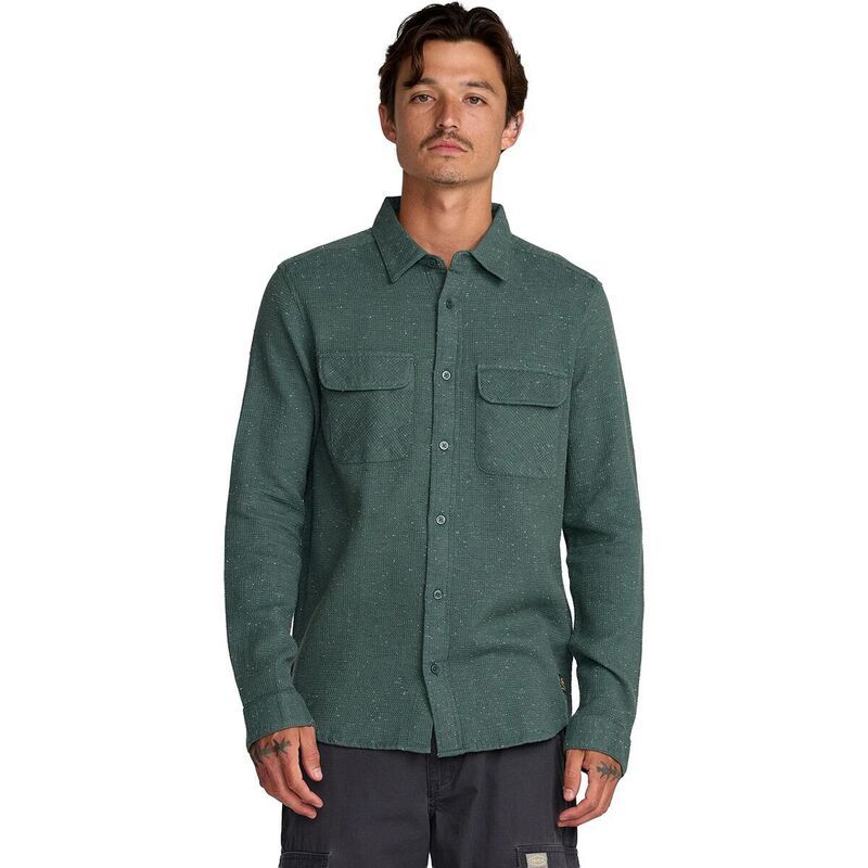 ルーカ メンズ トップス シャツ 長袖 RVCA Dayshift LongSleeve Flannel Mens Balsam Green グリーン