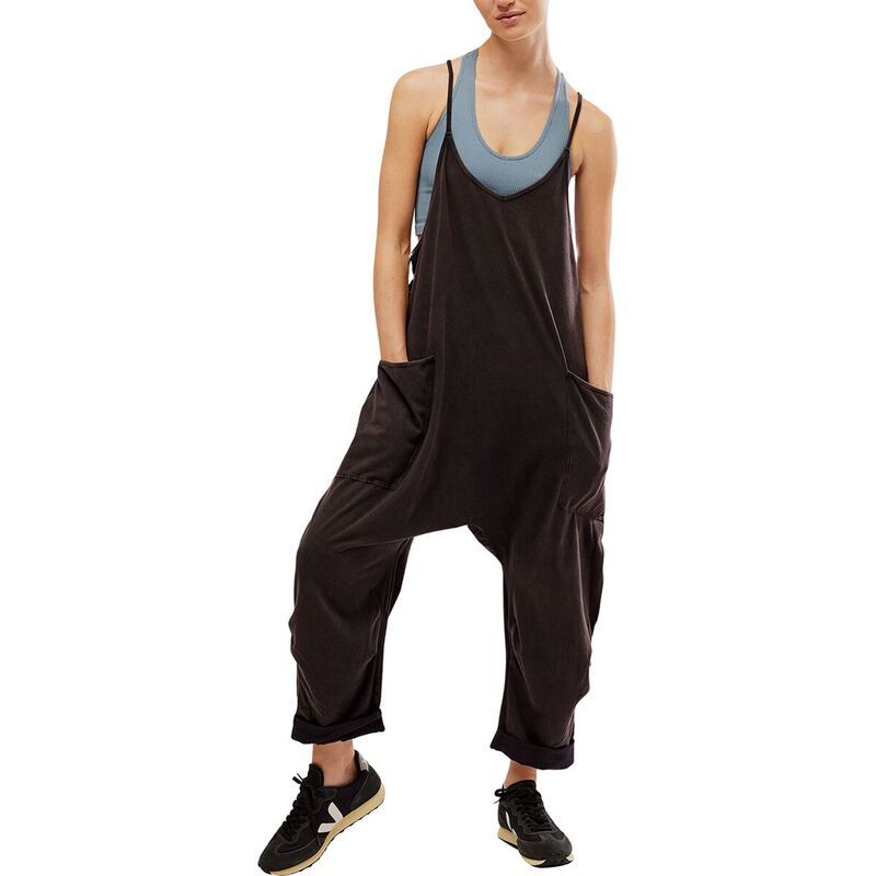 フリーピープル レディース ボトムス スカート ジャンプスーツ FP Movement Hot Shot Onesie Jumpsuit Womens Washed Black ブラック