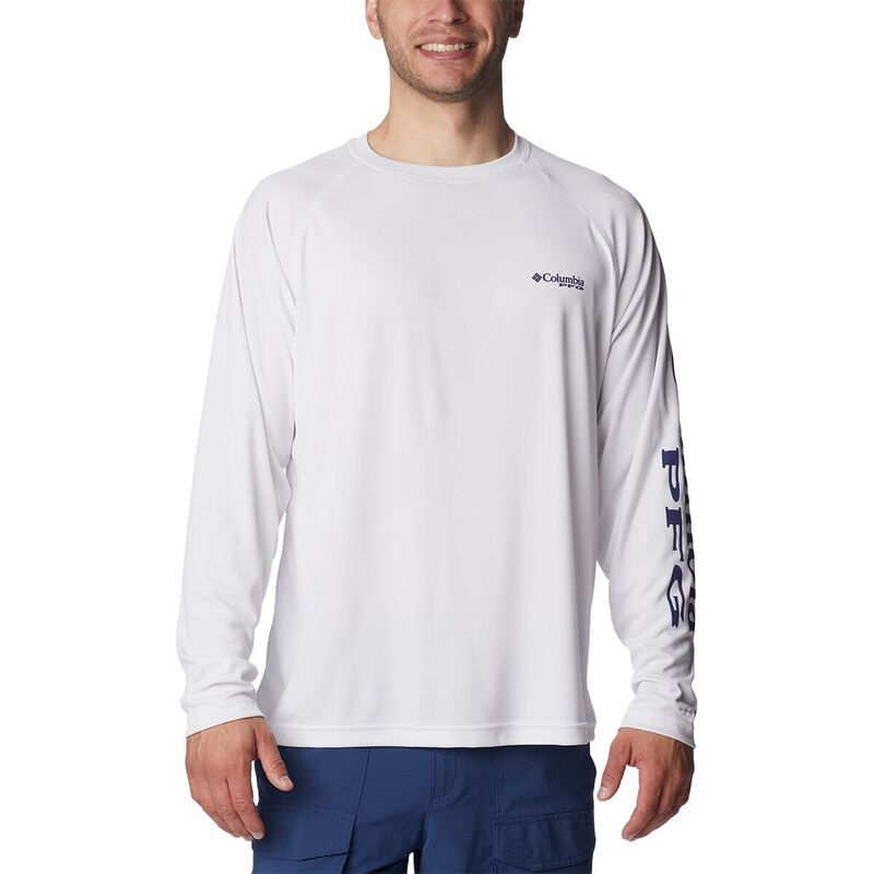 コロンビア メンズ トップス シャツ Columbia Terminal Tackle Shirt Mens WhiteNightshade Logo ホワイト