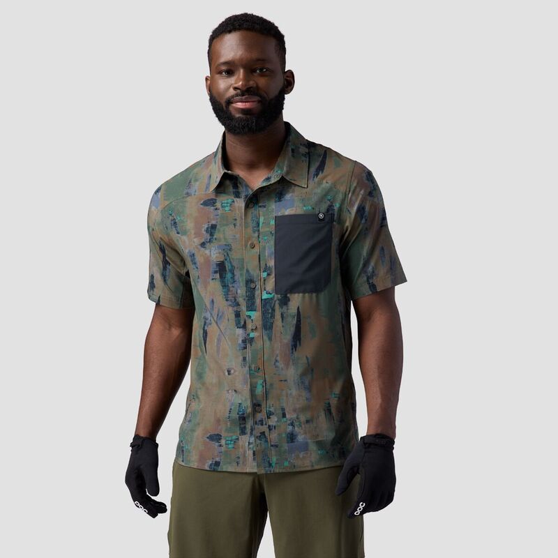 バックカントリー メンズ トップス Tシャツ 半袖 ジャージー Backcountry Slickrock ShortSleeve ButtonUp Jersey Mens Camo Pendula