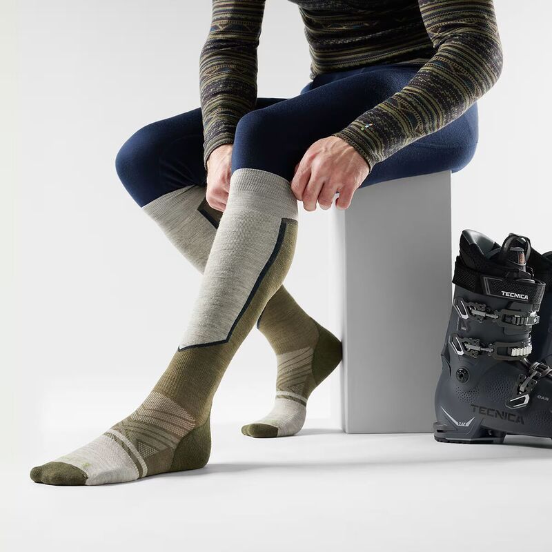 スマートウール メンズ アンダーウェア 靴下 Smartwool Ski Targeted Cushion OTC Sock Ash アッシュ