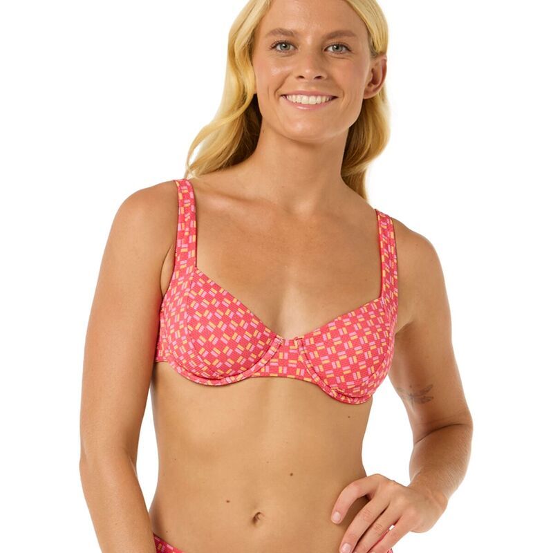 リップカール レディース 水着 トップのみ Rip Curl Shell Cove DCup Balconette Bikini Top Womens Red レッド