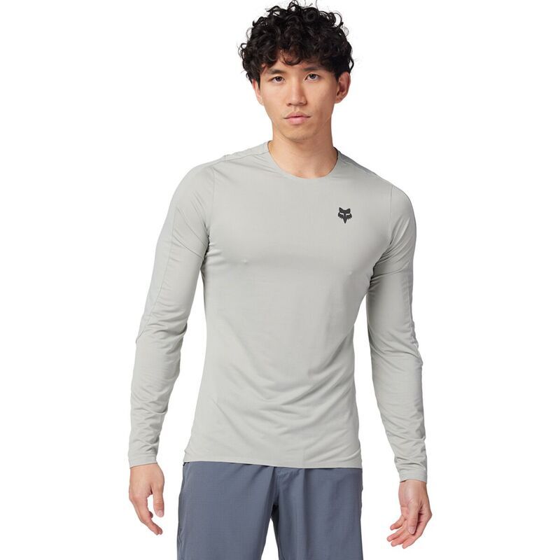 フォックスレーシング メンズ トップス Tシャツ ジャージー 長袖 Fox Racing Flexair Ascent LongSleeve Jersey Mens Grey Vintage グレー
