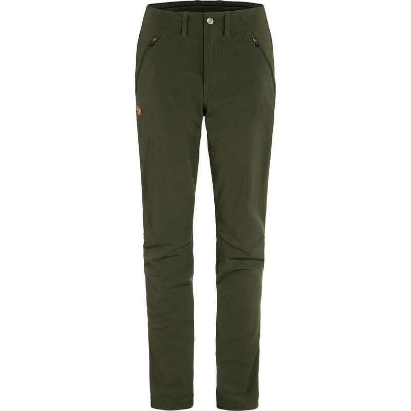 フェールラーベン レディース ボトムス カジュアルパンツ Fjallraven Abisko Trail Stretch Trousers Womens Deep Forest フォレスト