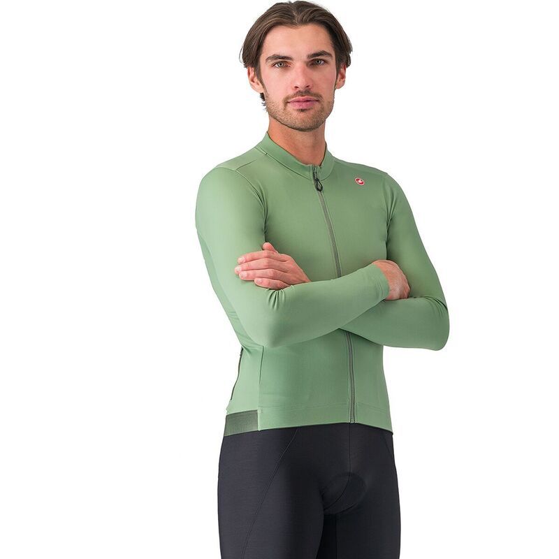カステリ メンズ トップス Tシャツ ジャージー Castelli Espresso Thermal Jersey Mens Green PepperDeep Green グリーン