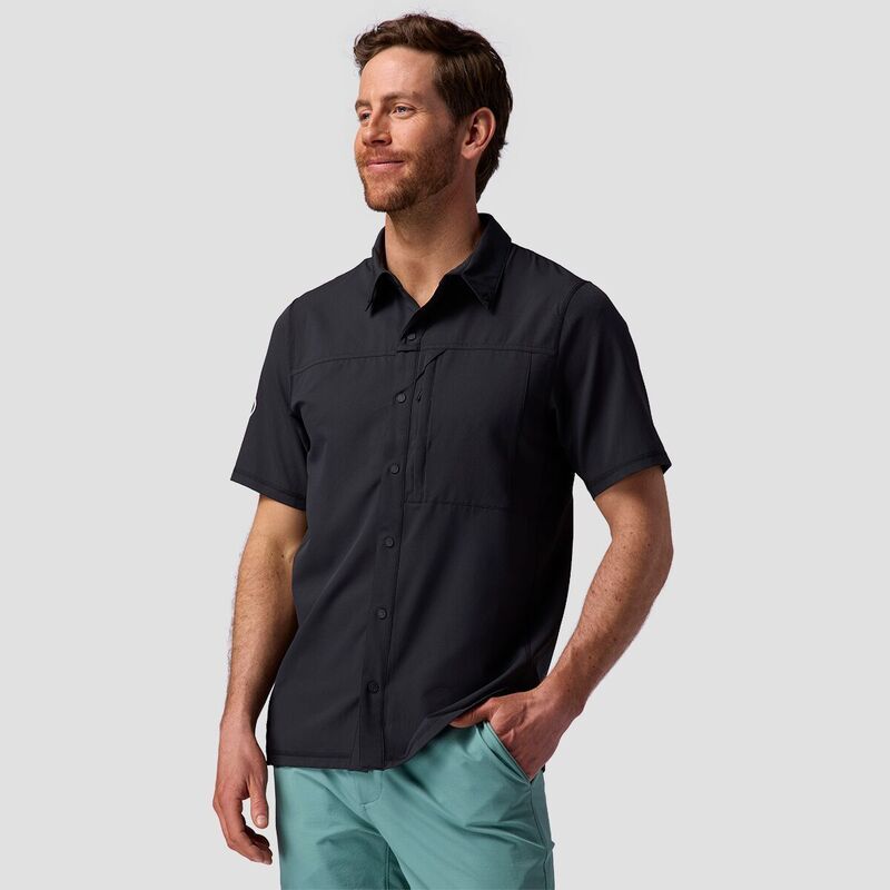 バックカントリー メンズ トップス シャツ 半袖 Backcountry Tahoe Woven ShortSleeve SnapUp Shirt Mens Black ブラック