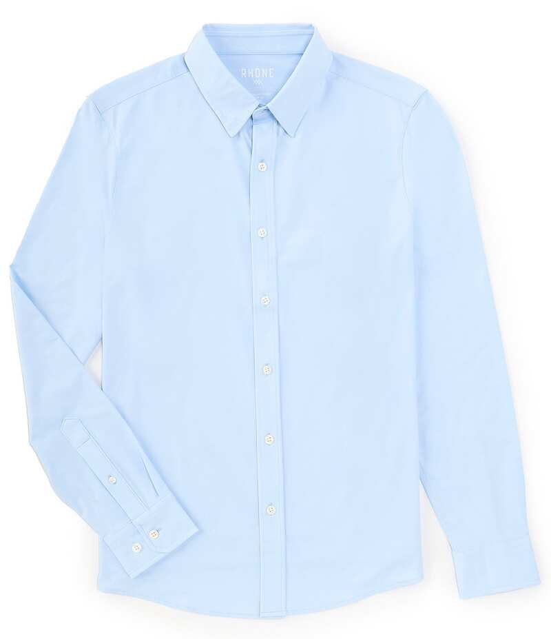 ローヌ メンズ トップス シャツ スリムフィット RHONE Slim Fit Performance Stretch Solid Commuter Long Sleeve Woven Shirt B
