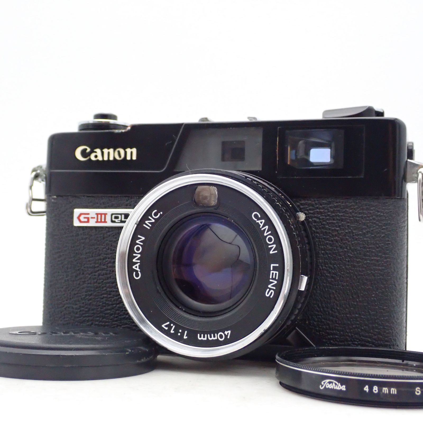 良品 Canon Canonet QL17 G-III G3 ブラックペイント 40mm f1.7 レンジファインダー コンパクトフィルムカメラ A43001