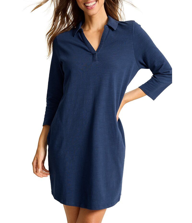 トッミーバハマ レディース トップス ワンピース Vネック ジャージー Tommy Bahama Ashby Isles Jersey Collared Vneck Pocketed Dress Is