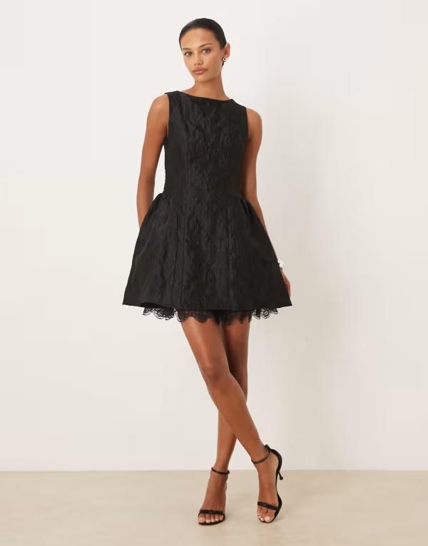 シスタージュン レディース トップス ワンピース ミニ Sister Jane Screenplay jacquard mini dress Black ブラック