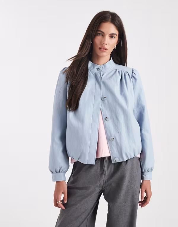 ミスセルフフリッジ レディース アウター ジャケット・ブルゾン レザー フェイクレザー Misselfridge faux leather gatheredetail jacket in soft B