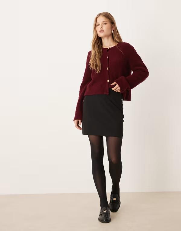 ジェイディーワイ レディース ボトムス スカート ミニ JDY button detail mini skirt Black ブラック