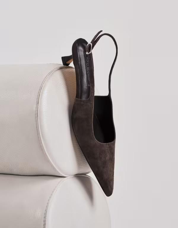 トニービアンコ レディース シューズ ヒール スエード Tony Bianco Crush kitten heel slingback shoes in espresso suede ESPRESSO